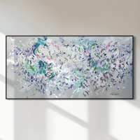 Image 1 of 'The ephemeral blooms' - 185x95cm, FRAMED in Black