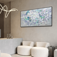 Image 3 of 'The ephemeral blooms' - 185x95cm, FRAMED in Black