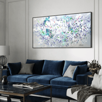 Image 4 of 'The ephemeral blooms' - 185x95cm, FRAMED in Black
