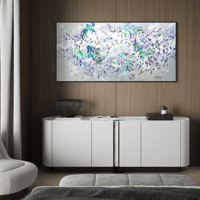 Image 7 of 'The ephemeral blooms' - 185x95cm, FRAMED in Black