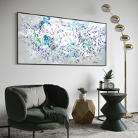 Image 8 of 'The ephemeral blooms' - 185x95cm, FRAMED in Black