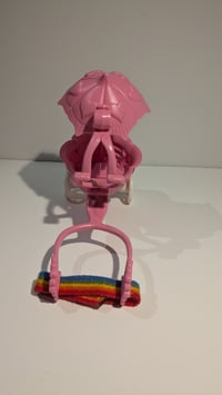 Image 4 of Vintage 1980s G1 My Little Pony UK Exclusive Baby Bow Tie’s Pink Stroller Pram