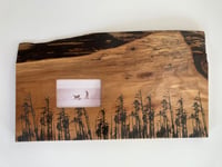 Image of Doug Fir Trees on Walnut Slab Frame (24" Wide)