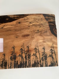 Image of Doug Fir Trees on Walnut Slab Frame (24" Wide)