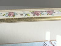 Image 8 of Vintage Watercolour Painting, Shotwick Chesire St Michael's Church by M Sharp, Framed (frame wear)
