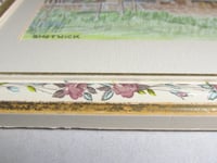 Image 11 of Vintage Watercolour Painting, Shotwick Chesire St Michael's Church by M Sharp, Framed (frame wear)