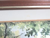 Image 13 of Vintage Watercolour Painting, Woodland Trees Landscape by F. T. Cambridge, Framed 