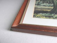 Image 17 of Vintage Watercolour Painting, Woodland Trees Landscape by F. T. Cambridge, Framed 
