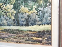 Image 6 of Vintage Watercolour Painting, Woodland Trees Landscape by F. T. Cambridge, Framed 