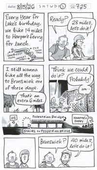 Image 1 of ✨NEW!!✨ Daily Comic 8/15: Harper's Ferry Bike Ride
