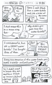 Image 2 of ✨NEW!!✨ Daily Comic 8/16: Water Bottle Bike Crash
