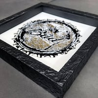 Image 3 of BUDWEISER BEER BOTLLE TOP • 1/2 Artist Proof • SUPPLIED FRAMED ready to hang