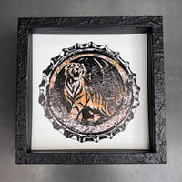 Image 1 of TIGER BEER BOTLLE TOP • 1/2 Artist Proof • SUPPLIED FRAMED ready to hang