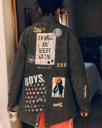 Image 1 of CREW UNISEX DRAMA ¥ VILLAGE PUNK ¥ IBIZA ¥ PARKA  ¥ UPCYCLED  ¥ 