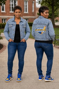 Image 1 of  Sigma Gamma Rho Educator Pencil Pearl Jean Jacket 