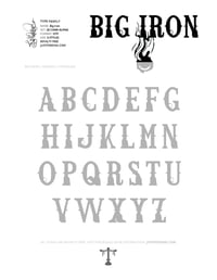 Image 9 of Big Iron (5 styles) - Custom Font