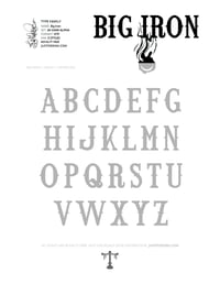 Image 12 of Big Iron (5 styles) - Custom Font