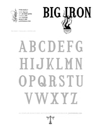 Image 13 of Big Iron (5 styles) - Custom Font