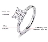 Image 2 of Jane Princess Cut Moissanite Ring