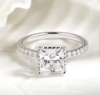 Image 1 of Jane Princess Cut Moissanite Ring