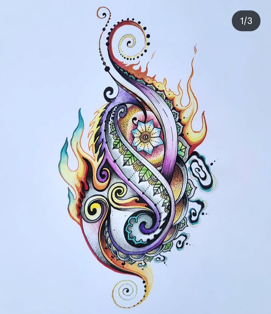Image of StarFire Talisman - Original Drawing with watercolor