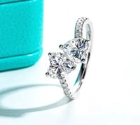 Image 1 of Serenity Heart  Moissanite Ring