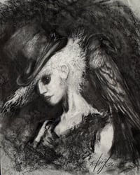Image 1 of "Seraphina" Original Charcoal 