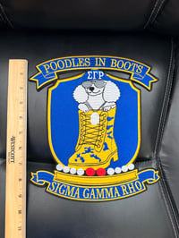 Sgrho poodle in boots Large Patch
