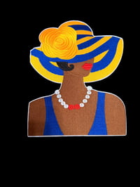 Sgrho woman W/Hat Large Patch