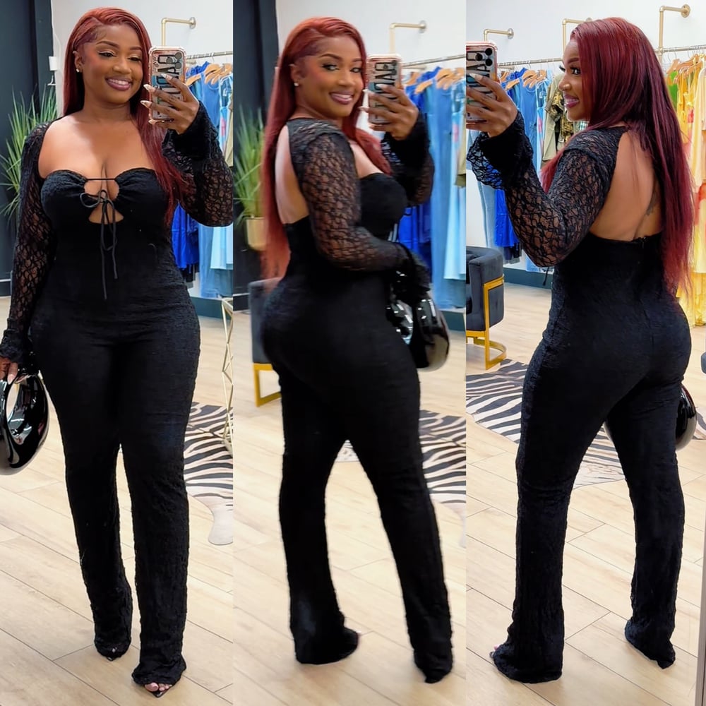 Image of KELANI LACE JUMPER-black