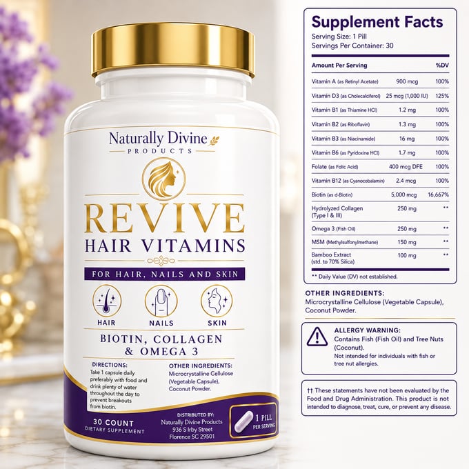Image of Revive multi-vitamin capsules for hair & skin 