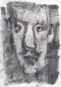 Image 2 of Another Lewis - Sketchbook Drawing in Charcoal on Paper 