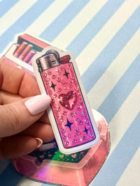 Pink Lighter Sticker
