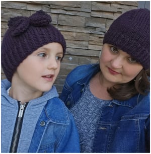 Image of Carrie's Bow Winter Hat Knitting Pattern