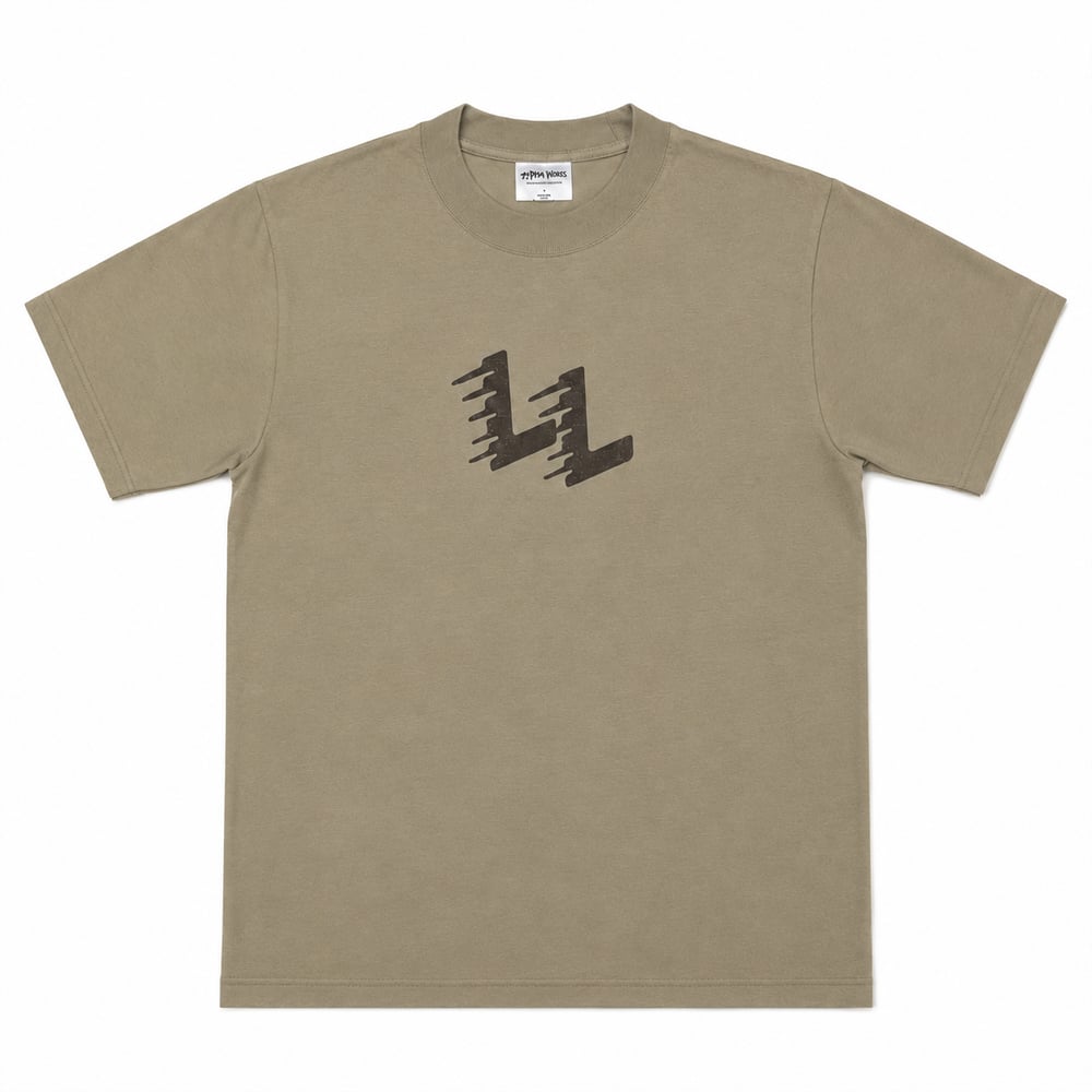 Image of LL SPEED LINES TEE- OLIVE TAN 