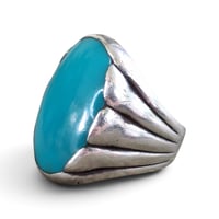 Image 3 of Vintage Bell Trading Post Silver Turquoise Ring, c. '61-'72