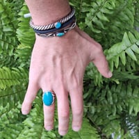 Image 5 of Vintage Bell Trading Post Silver Turquoise Ring, c. '61-'72