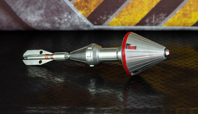 Starship Troopers Mini Nuke Replica Prop with Red LED