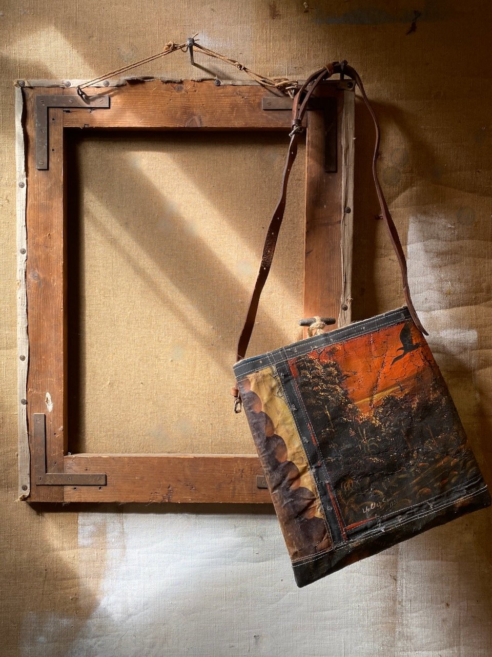 Image of one of a kind painting bag - bali no. 01