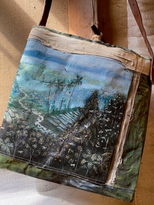 Image of one of a kind painting bag - bali no. 02