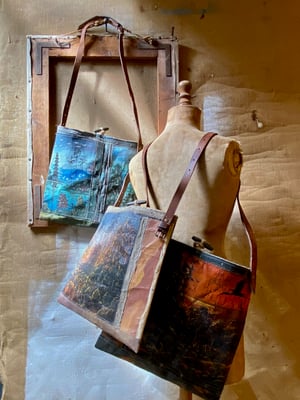Image of one of a kind painting bag - bali no. 02