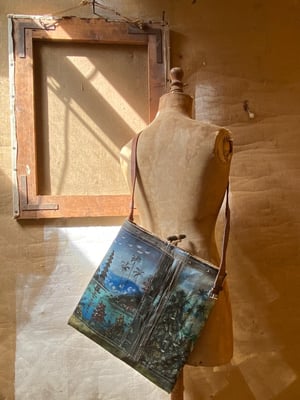 Image of one of a kind painting bag - bali no. 02