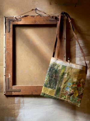 Image of one of a kind painting bag - wildflowers