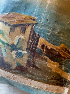 Image of one of a kind painting bag - crete