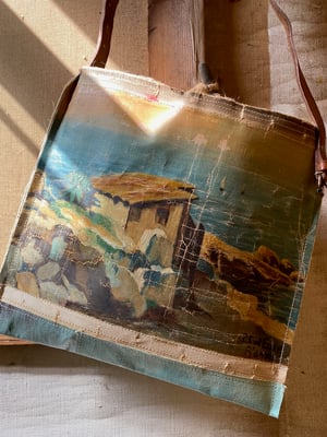 Image of one of a kind painting bag - crete