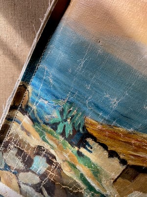 Image of one of a kind painting bag - crete