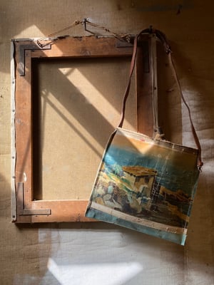 Image of one of a kind painting bag - crete