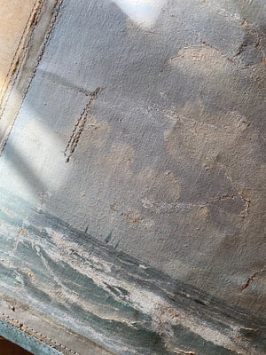 Image of one of a kind painting bag - crete