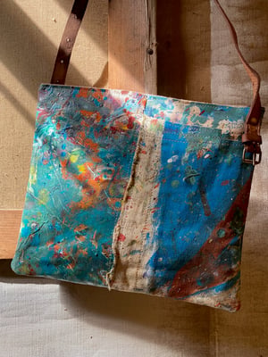 Image of one of a kind painting bag - splatter