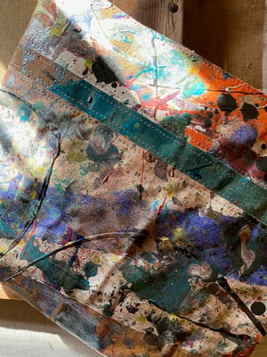Image of one of a kind painting bag - splatter